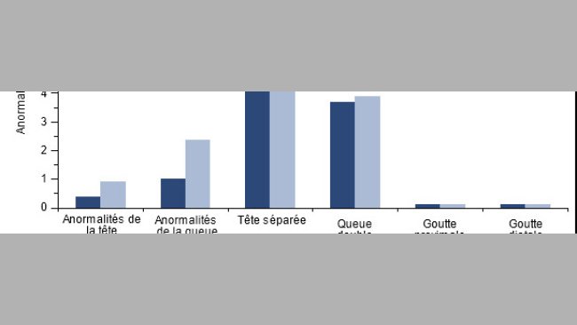 Effet de la vaccination des mâles positifs au PCV2 sur la morphologie spermatique