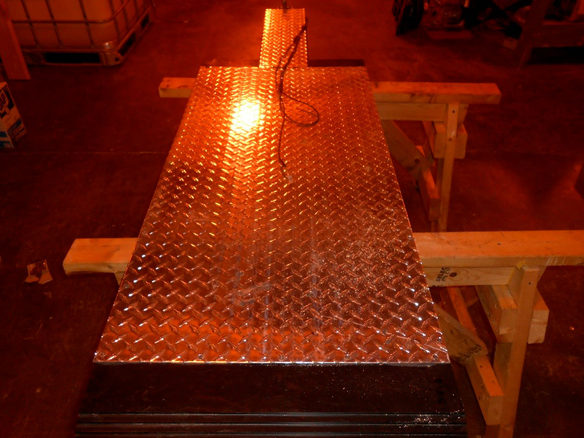 <p>Figure 1 &ndash; Prototype actuel de la plaque de refroidissement Purdue.</p>
