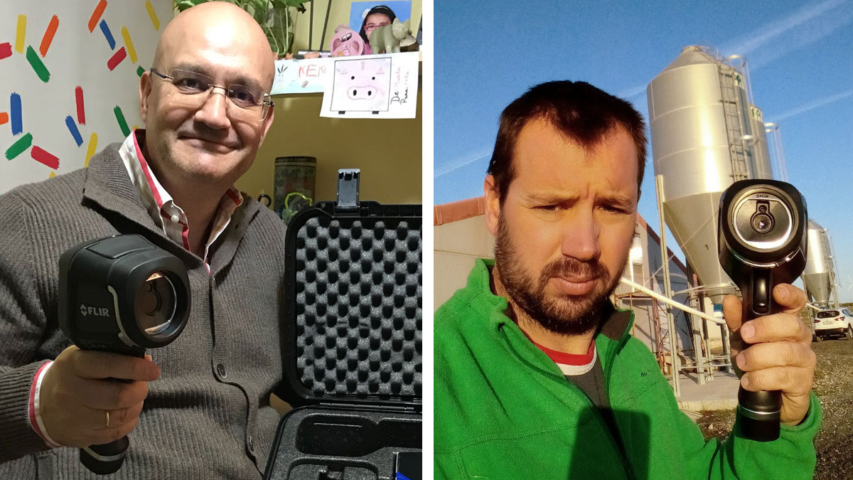 <p>Rafael T. Pallás, de Las Rozas, Madrid (à gauche) et Germán Moya, de La Muela, Saragosse (à droite).</p>