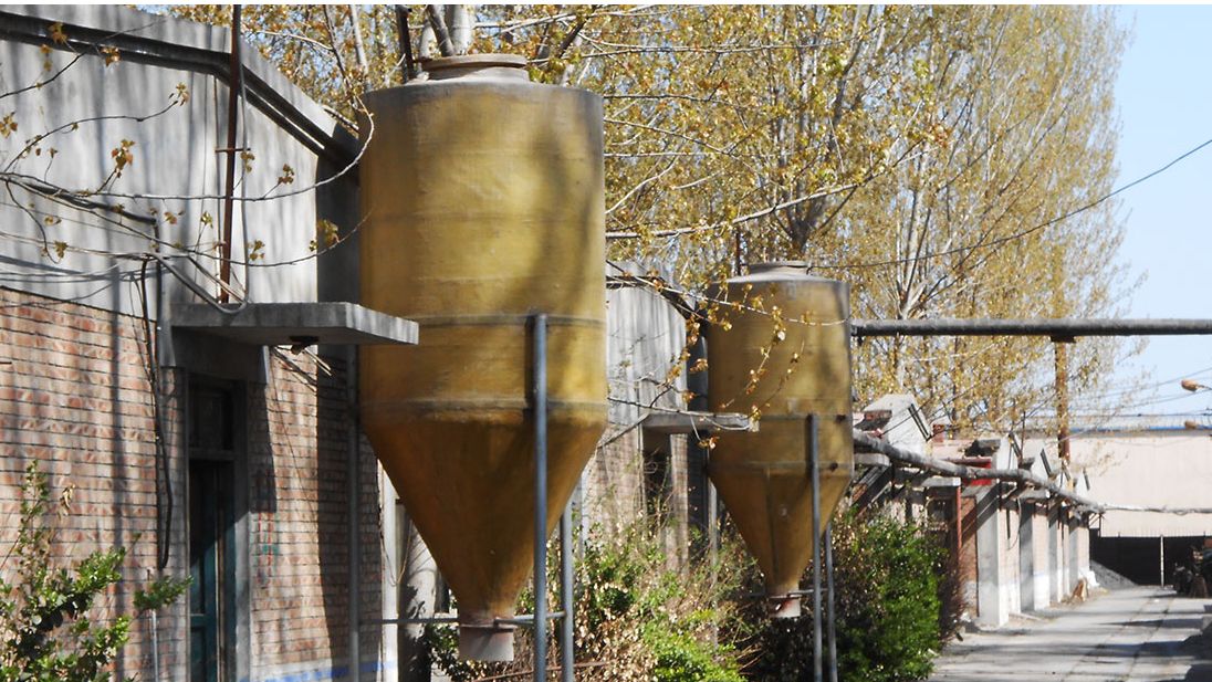 Photographie 1. Elevage atteint dans la province du Liaoning.
