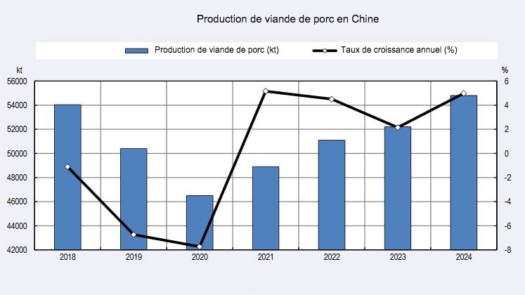 Production de viande de porc en Chine