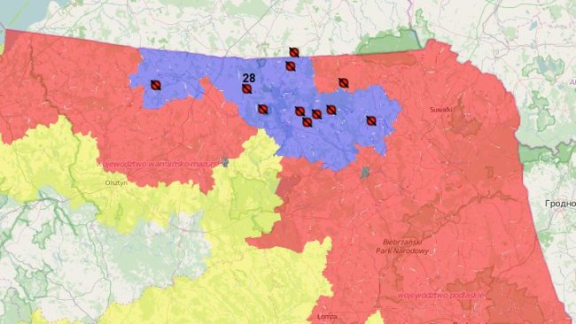 Foyers de PPA en élevages en 2019.