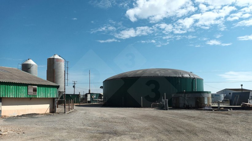 Installation de production de biogaz par co-digestion.
