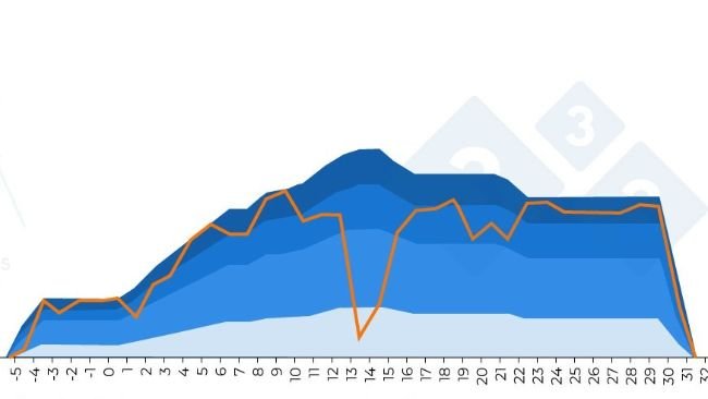 Figure 3 : Modèle théorique modifié associé à une réaction vaccinale et résultats dans la pratique.