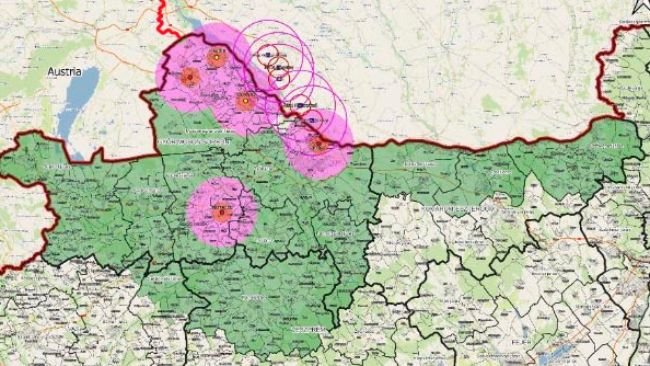 Foyers de fièvre aphteuse au 17 avril 2025. Source : Nébih.
