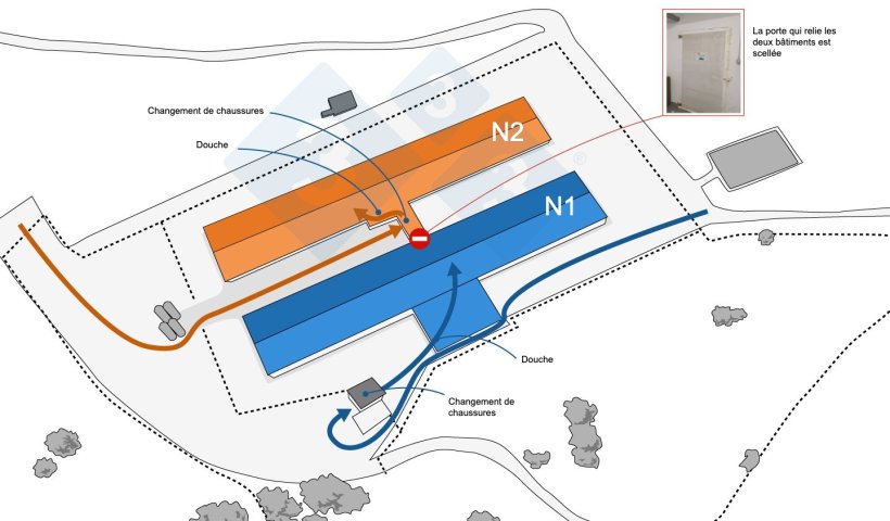 Figure 2. Modification du flux de personnel apr&egrave;s un r&eacute;sultat positif au SDRP.
