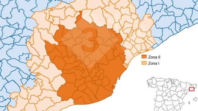 Nouvelle zonification pour la PPA en Espagne selon le Règlement d'Exécution (UE) 2026/985 de la Commission, du 24 avril. Source : 333 à partir des données du MAPA.